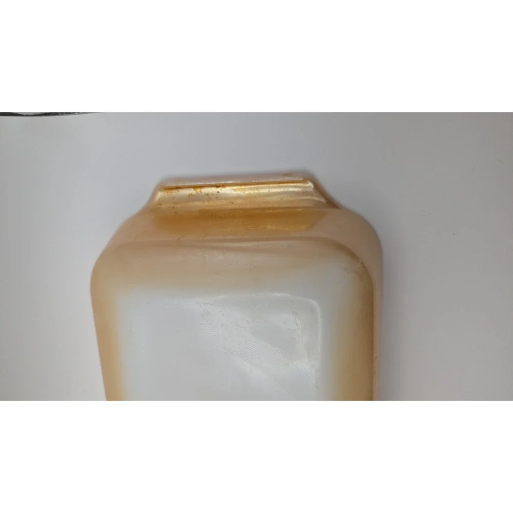 Vtg 1.5qt 432 Fire-King‎ Peach Luster Milk Glass Rectangular Baking Dish Anchor